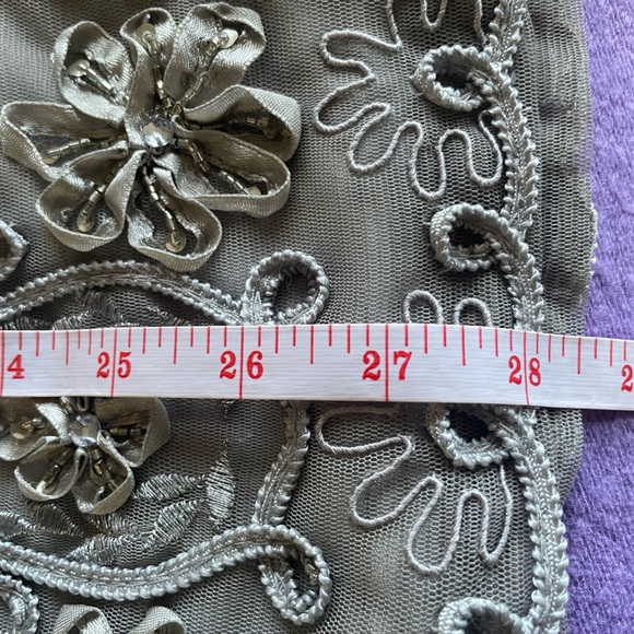 Sue Wong Nocturne Beaded Cocktail Dress 3/4 Sleeve V-Neck Sheath Size 2 - Picture 7 of 9